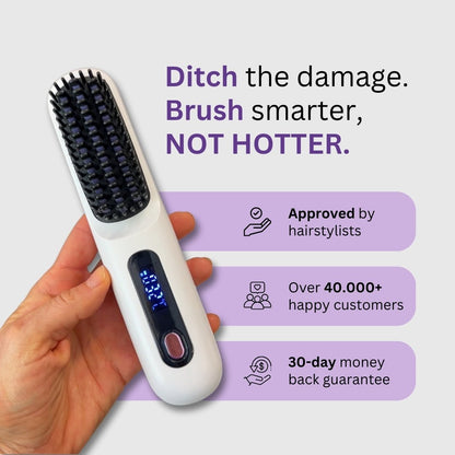 Numoya Portable Straightener Brush - GoBrush PRO