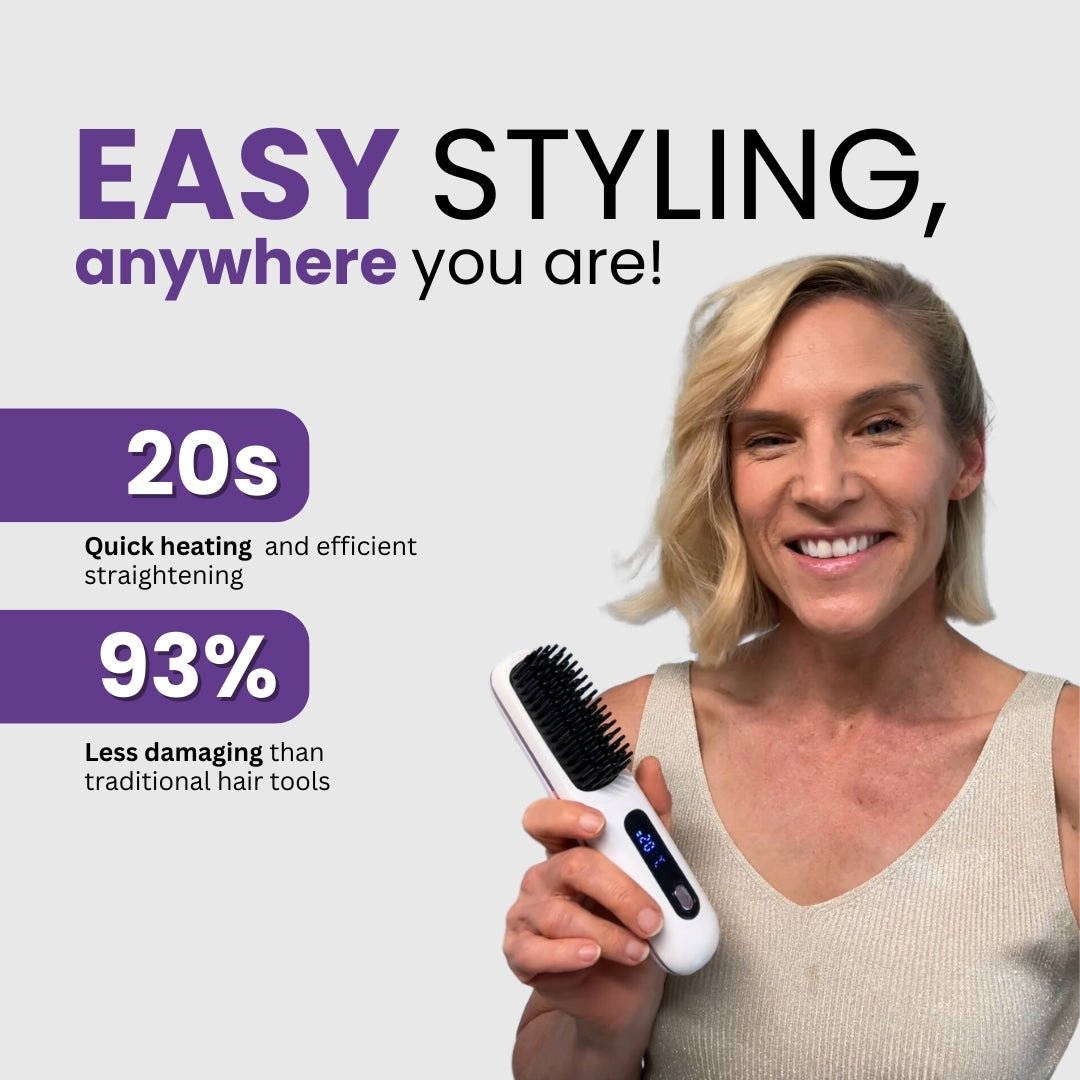 Numoya Portable Straightener Brush - GoBrush PRO
