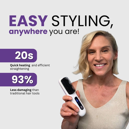 Numoya Portable Straightener Brush - GoBrush PRO