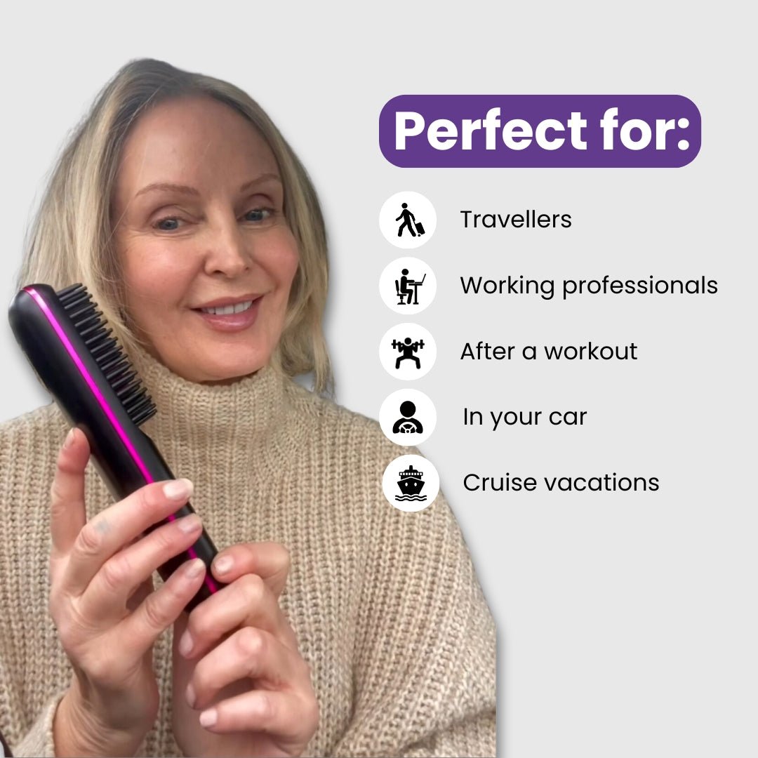 Numoya Portable Straightener Brush - GoBrush PRO