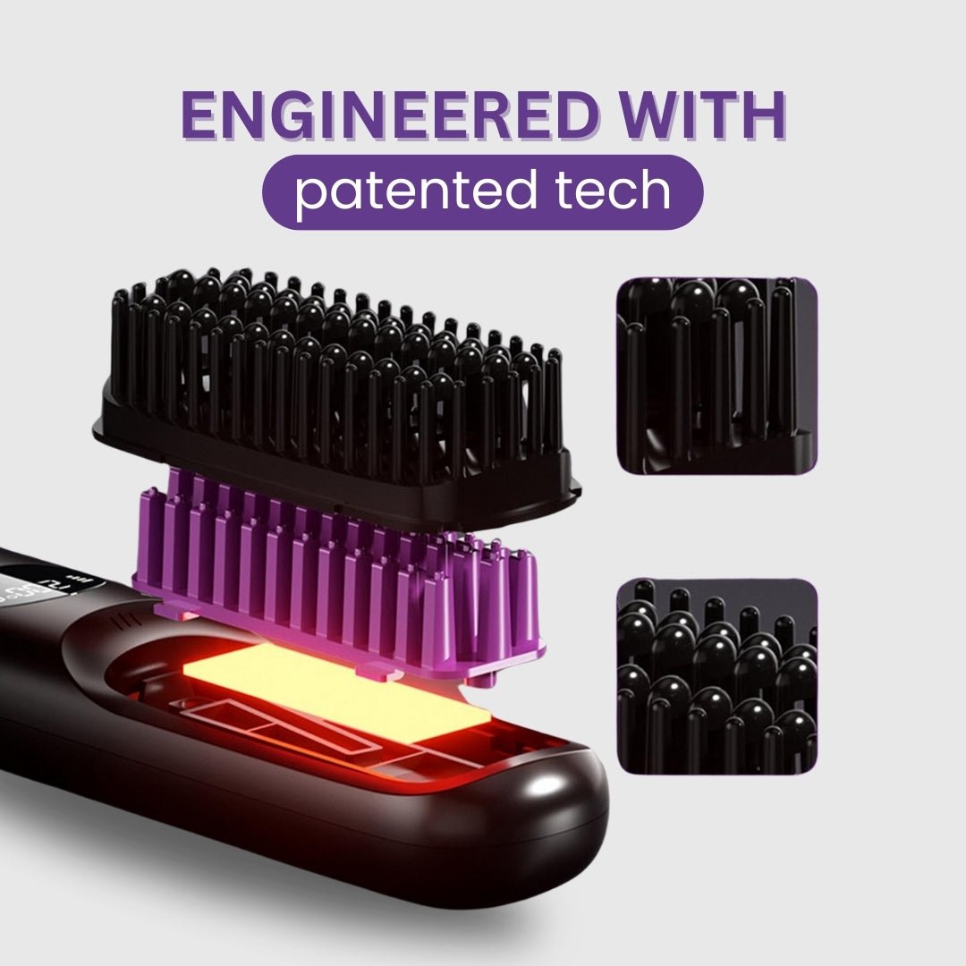 Numoya Portable Straightener Brush - GoBrush PRO